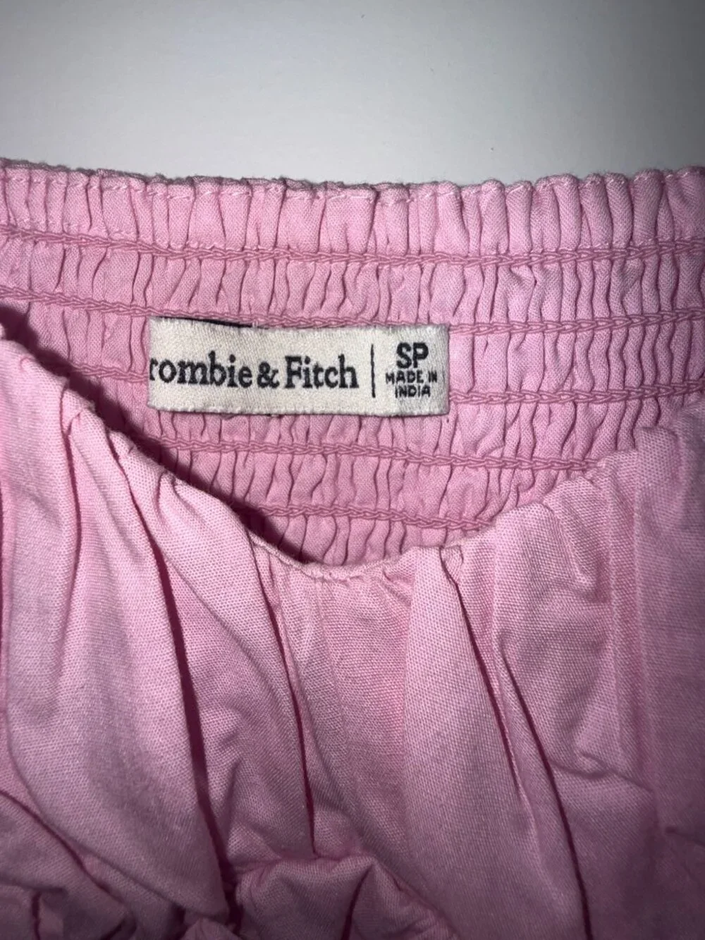 Abercrombie & Fitch Light Pink Ruffle Sleeve Poplin Midaxi Dress SP - Picture 4 of 4